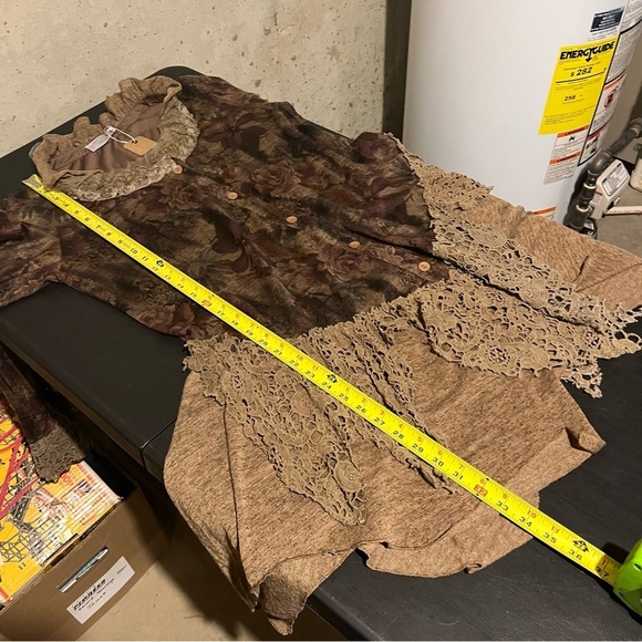 Pretty Angel Top Brown Floral Button Fairy Core Lace Gypsy Festival Whimsigoth - Picture 11 of 11